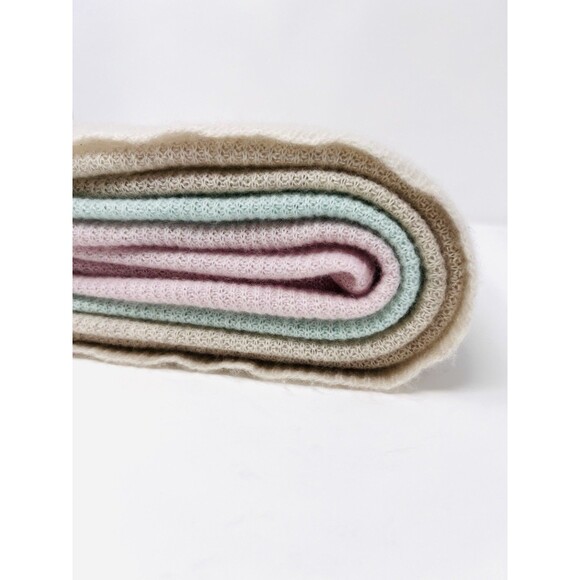 Autumn Cashmere Women's Color Block Pastel Oversized Scarf Wrap Sz 84 X 24'' Lux - Picture 10 of 12